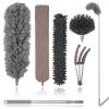 Abizarch 6Pcs Cleaning Duster Kit with Extension Long Handle Bendable Feather Duster Detachable Gap Duster Cleaner Replaceable Dusters Washable Chenille Microfiber High Duster for Ceiling Fan Cobweb B view 3
