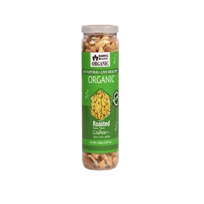 Blessfull Healing Organic Natural, Vegan Lemon Mint Roasted Halves/Pieces Cashew Nuts Crunchy Kaju 150 Gram