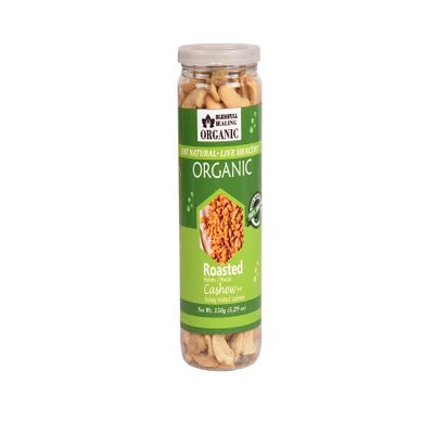 Blessfull Healing Organic Natural, Vegan Honey Roasted Halves/Pieces Cashew Nuts Crunchy Kaju 150 Gram