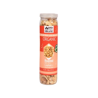 Blessfull Healing Organic Natural, Vegan Sea Salt Vinegar Roasted Halves/Pieces Cashew Nuts Crunchy Kaju 150 Gram