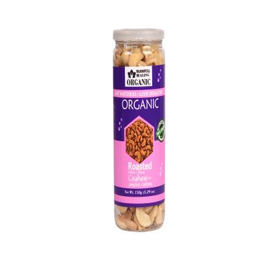 Blessfull Healing Organic Natural, Vegan Jalapeno Roasted Halves/Pieces Cashew Nuts Crunchy Kaju 150 Gram