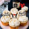 Arthsdite 24Pcs Divorce Cupcake Toppers Glitter Finally Done Just Divorced Cupcake Picks Break Up Theme Cake Decorations for Bye Freedom Bachelor Divorce Party Supplies view 3