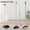 Abizarch Broom and Dustpan Set with Shower Cleaning Brush Portable Broom Dustpan Combo with Comb Teeth Upright Standing Floor Brush and Dustpan 180 Rotating Broom Dustpan with Broom Clip for Home Off view 4