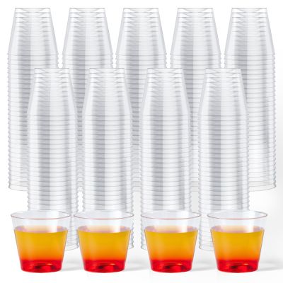 JOLLY CHEF 2000 Pack Plastic Shot Glasses,1 oz Disposable Cups 1 Ounce Tasting Cups Ideal for Whiskey, Wine Tasting,Food Samples