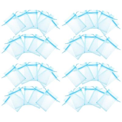 Alipis 100pcs Organza Drawstring Bags Portable Mesh Candy Storage Pouches for Party Favors Treats and Jewelry for Showers Weddings Birthdays