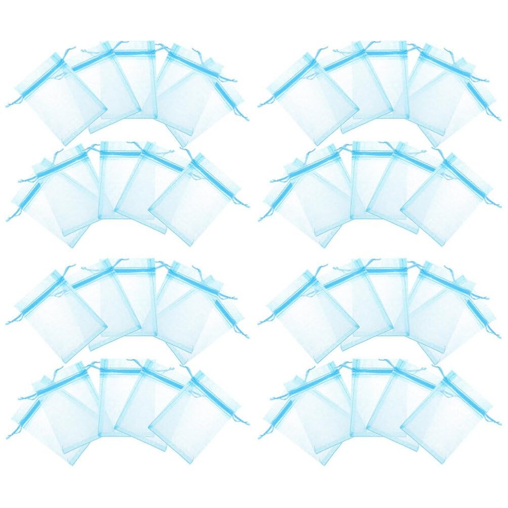 Alipis 100pcs Organza Drawstring Bags Portable Mesh Candy Storage Pouches for Party Favors Treats and Jewelry for Showers Weddings Birthdays