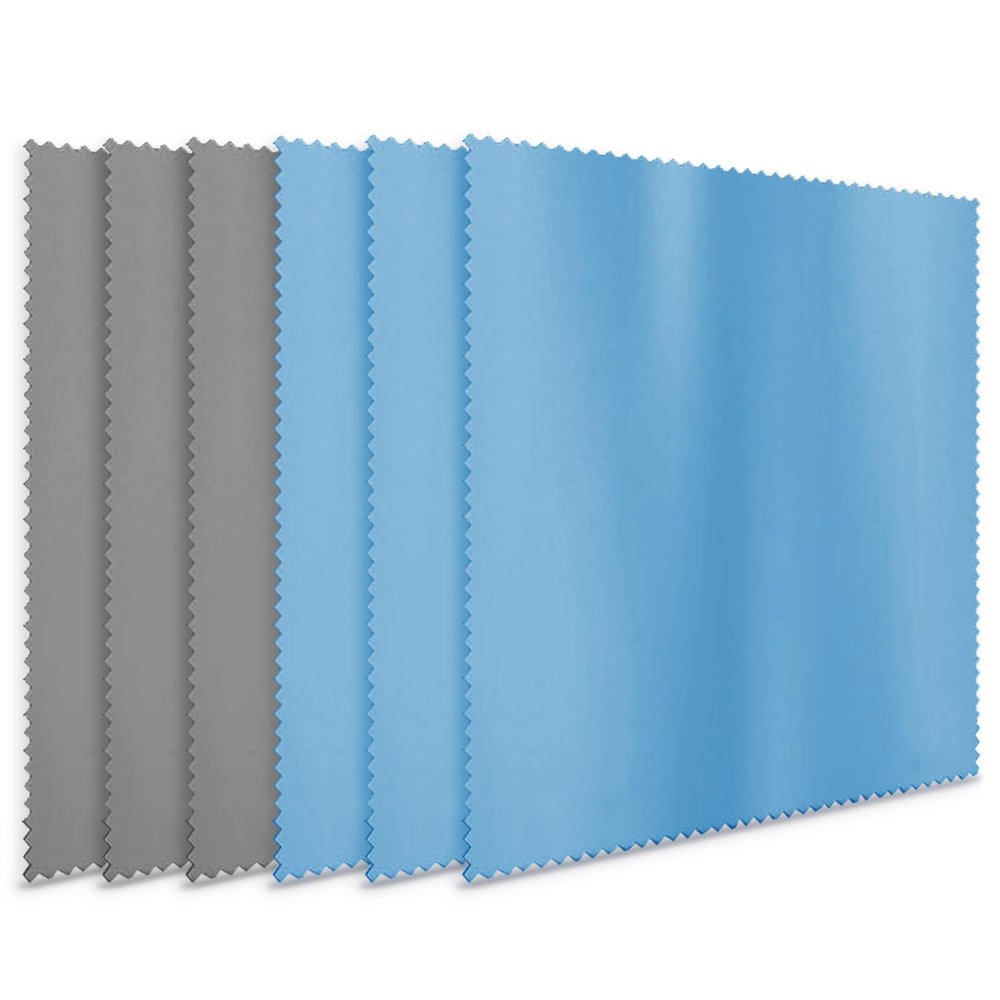 LifHap Extra Large Eyeglass Cleaning Cloths(6pcs), Blue