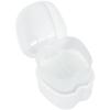 Abizarch Denture Case Denture Bath Box False Teeth Storage Box with Rinsing Basket Portable False Teeth Storage Case Orthodontic Dental Retainer Box for False Teeth Storage Soaking Cleaning(White) view 1