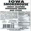 Iowa Smokehouse Cheesy Jalapeno Beef Sticks Hardwood Hickory Smoked Meat Sticks 8.75 Ounce (12 Sticks) view 2