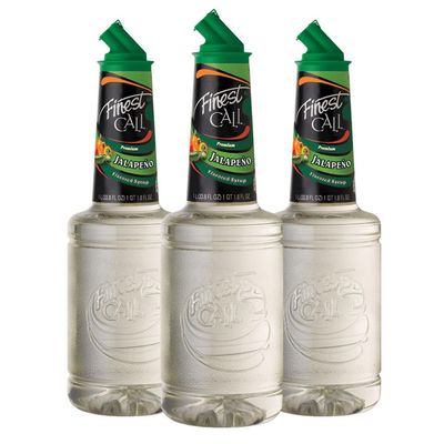 Finest Call Premium Jalapeo Flavored Syrup, 1 Liter Bottle (33.8 Fl Oz), Pack of 3