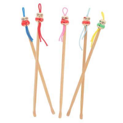 Didiseaon 5pcs Bamboo Ear Spoons Portable Earwax Removal Tools for Safe and Gentle Cleaning Compact Design for Easy Storage and Use for Maintaining Ear Health