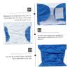 FOMIYES Cool Silk Diapers While Underwear Products Elderly Elastic Paales para Adultos Patient Reusable Washable, 80x70x1cm, Blue view 4