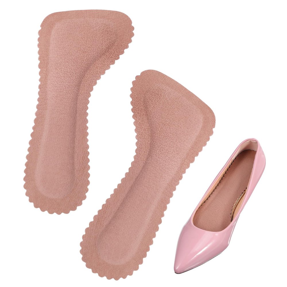 minkissy 1pair Leather High Heel Insoles Cushions for Women Moisture-Absorbing Foot Pads for Daily Use