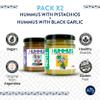 THEARG THE ARG | Pack Chickpeas Hummus with Pistachios + Black Garlic | for Chips Crackers Bread and More | Natural Healthy Snacks view 3