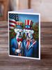 Caroline's Treasures All American White Boxer Greeting Cards Pack of 8 Blank Cards with Envelopes Whimsical A7 Size 5x7 Blank Note Cards view 2