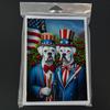 Caroline's Treasures All American White Boxer Greeting Cards Pack of 8 Blank Cards with Envelopes Whimsical A7 Size 5x7 Blank Note Cards view 3