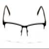 V.W.E. Men Premium Optical Frame Wide Large Head Reading Glasses Half Rim Metal - Clear Lens Reader DRM01 (Black, 1.50, x) view 3