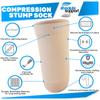ABSOLUTE SUPPORT Above Knee Stump Shrinker, Amputee 20-30 mmHg Compression Socks - Beige, Large, A520BE3 view 4