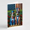Caroline's Treasures All American Australian Cattle Dog Greeting Cards Pack of 8 Blank Cards with Envelopes Whimsical A7 Size 5x7 Blank Note Cards view 1