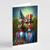Caroline's Treasures All American Bloodhound Greeting Cards Pack of 8 Blank Cards with Envelopes Whimsical A7 Size 5x7 Blank Note Cards view 1