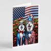 Caroline's Treasures All American Siberian Husky Greeting Cards Pack of 8 Blank Cards with Envelopes Whimsical A7 Size 5x7 Blank Note Cards view 1