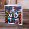 Caroline's Treasures All American Siberian Husky Greeting Cards Pack of 8 Blank Cards with Envelopes Whimsical A7 Size 5x7 Blank Note Cards view 2