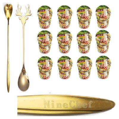 NineLife Basics NineChef Spoon Plus MAMA Instant Rice Soup Bowl Noodle In Vietnamese Style Pho Bo Beef Flavor 12 Bowl
