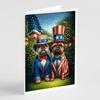 Caroline's Treasures All American Brussels Griffon Greeting Cards Pack of 8 Blank Cards with Envelopes Whimsical A7 Size 5x7 Blank Note Cards view 1