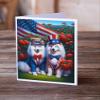 Caroline's Treasures All American Samoyed Greeting Cards Pack of 8 Blank Cards with Envelopes Whimsical A7 Size 5x7 Blank Note Cards view 2