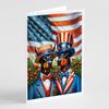 Caroline's Treasures All American Doberman Pinscher Greeting Cards Pack of 8 Blank Cards with Envelopes Whimsical A7 Size 5x7 Blank Note Cards view 1