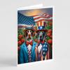 Caroline's Treasures All American Pointer Greeting Cards Pack of 8 Blank Cards with Envelopes Whimsical A7 Size 5x7 Blank Note Cards view 1