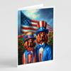 Caroline's Treasures All American Irish Setter Greeting Cards Pack of 8 Blank Cards with Envelopes Whimsical A7 Size 5x7 Blank Note Cards view 1