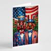 Caroline's Treasures All American Irish Setter Greeting Cards Pack of 8 Blank Cards with Envelopes Whimsical A7 Size 5x7 Blank Note Cards view 1