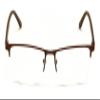 V.W.E. Men Premium Optical Frame Wide Large Head Reading Glasses Half Rim Metal - Clear Lens Reader DRM01 (Brown, 3.25, x) view 3