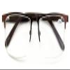 V.W.E. Men Premium Optical Frame Wide Large Head Reading Glasses Half Rim Metal - Clear Lens Reader DRM01 (Brown, 1.25, x) view 1
