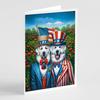 Caroline's Treasures All American Great Pyrenees Greeting Cards Pack of 8 Blank Cards with Envelopes Whimsical A7 Size 5x7 Blank Note Cards view 1