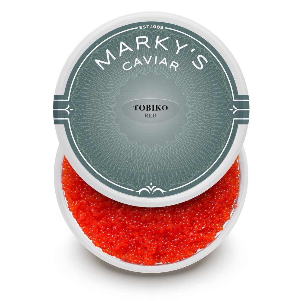 MARKY'S Red Tobiko Flying Fish Roe - 8 oz / 227 g - Sushi Grade Caviar