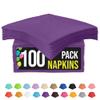 Party Solids Purple Napkins Disposable Everyday 100 Pcs 2 Ply Purple Dinner Napkins Bulk For Parties & Party Supplies view 1