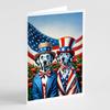 Caroline's Treasures All American Dalmatian Greeting Cards Pack of 8 Blank Cards with Envelopes Whimsical A7 Size 5x7 Blank Note Cards view 1