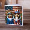 Caroline's Treasures All American Collie Greeting Cards Pack of 8 Blank Cards with Envelopes Whimsical A7 Size 5x7 Blank Note Cards view 2