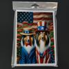 Caroline's Treasures All American Collie Greeting Cards Pack of 8 Blank Cards with Envelopes Whimsical A7 Size 5x7 Blank Note Cards view 3