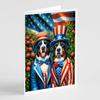 Caroline's Treasures All American Greater Swiss Mountain Dog Greeting Cards Pack of 8 Blank Cards with Envelopes Whimsical A7 Size 5x7 Blank Note Cards view 1