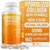 AURA VITAMINS Hydrolyzed Collagen Powder Supplement | Promotes Hair, Nail, Skin, Bone, Joint Health, Gut Health | Hydrolyzed Grass Fed Collagen Peptides |Collagen for Women | 200gr (Capsules) view 1