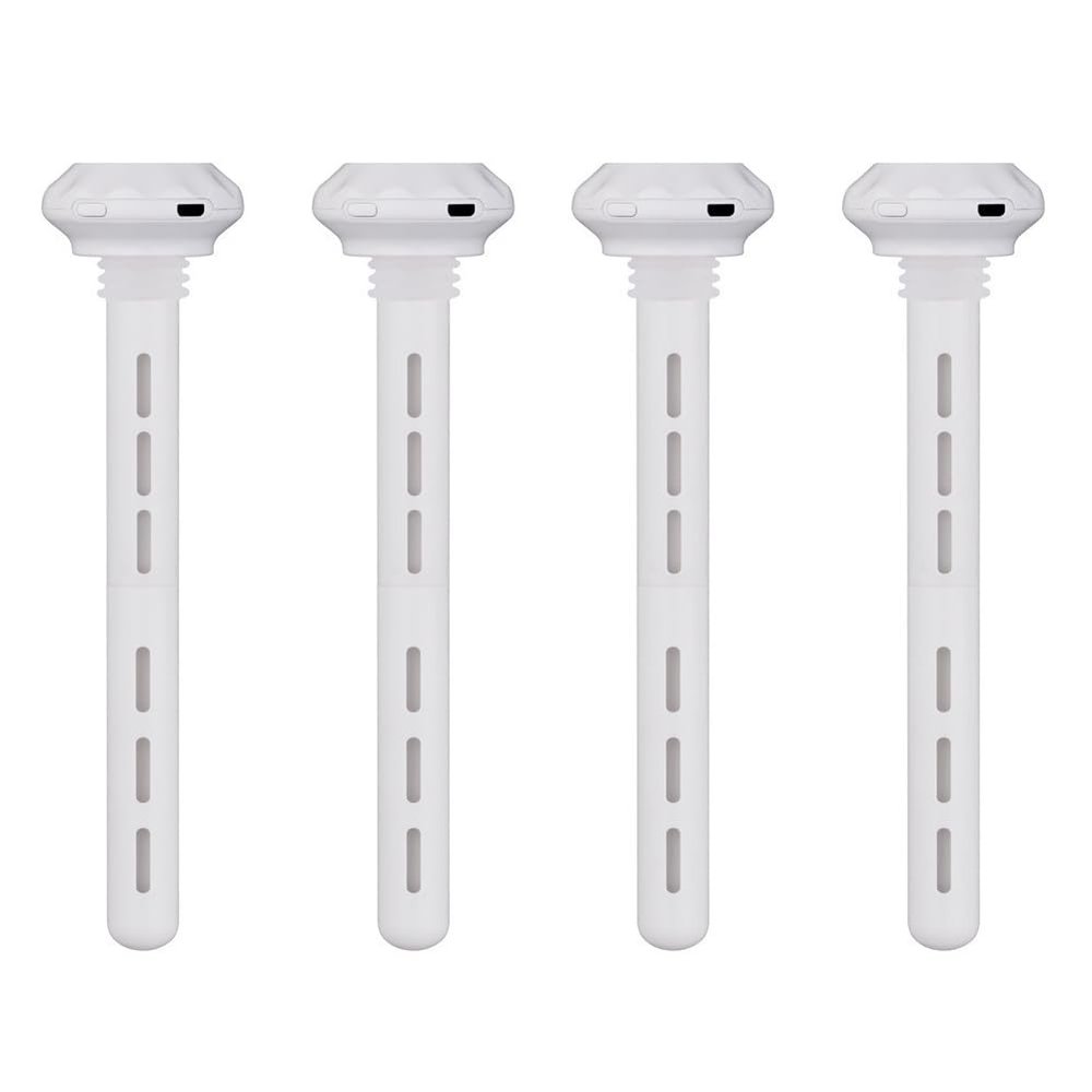 BudgetBundles US 2-4 Pcs Portable Mini Cool Mist Humidifier USB-Powered With Nightlight Travel (White,4 Pack)