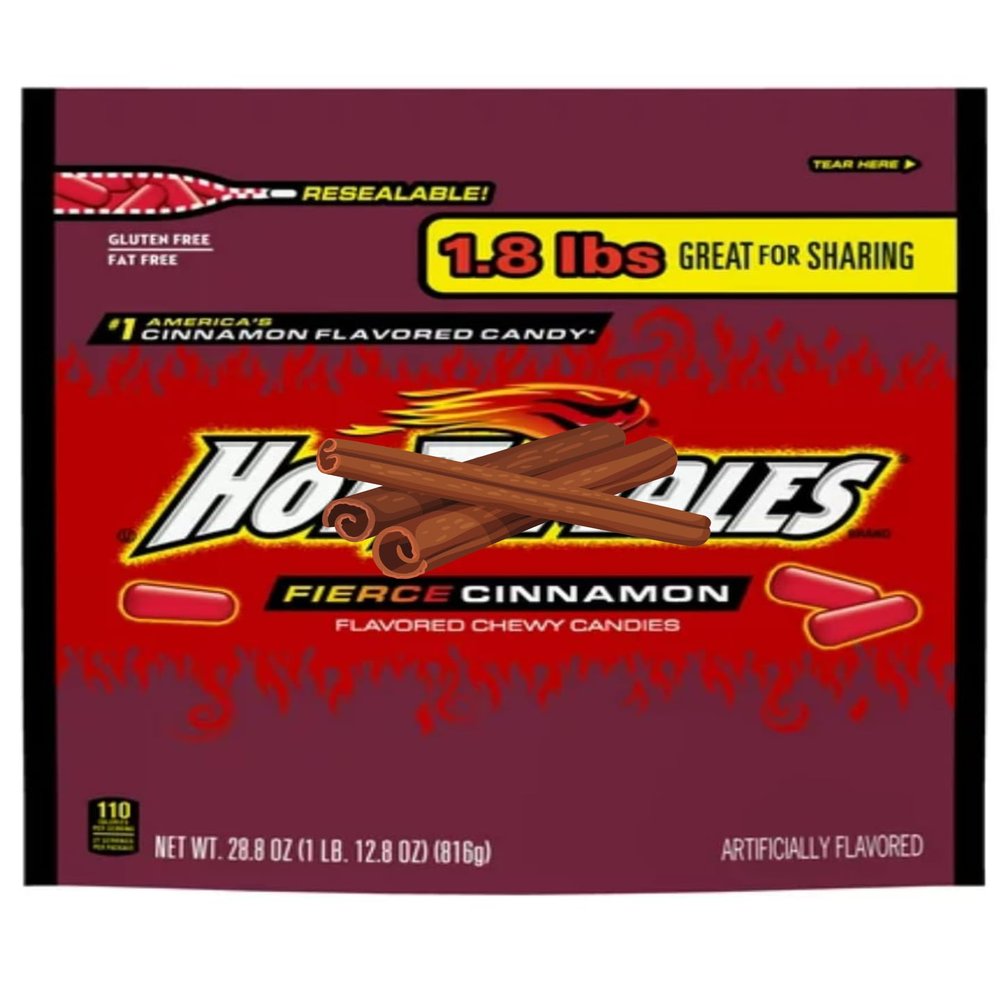 LiteZout Hot Cinnamon Chewy Candy Bulk Bundle, 1.8LBS per bag! (2 pack), by