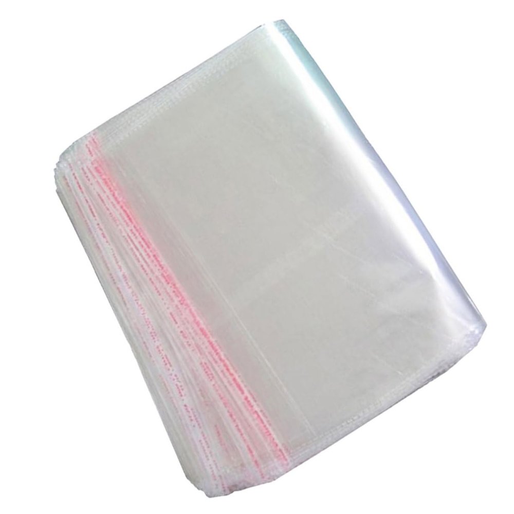 FRCOLOR 100pcs Self-sealing Plastic Bags Resealable Cellophane Bags for Clothing Treats and Packaging Opp Material Moisture Protection