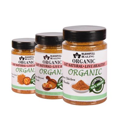 Blessfull Healing Organic Non Veg Spice Combo Pack of 3 Combo #17