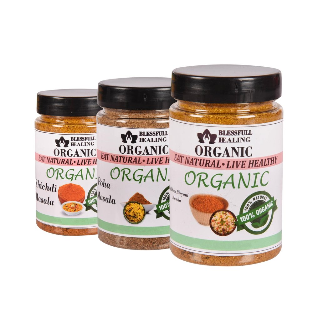 Blessfull Healing Organic Vegetarian Spice Combo Pack of 3 Combo #85