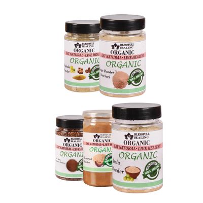 Blessfull Healing Organic Raw Spices Powder Combo Pack of 5 Combo #29
