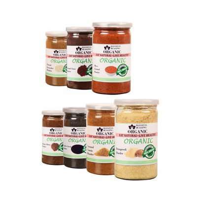 Blessfull Healing Organic Raw Spices Powder Spice Combo Pack of 7 Combo #28